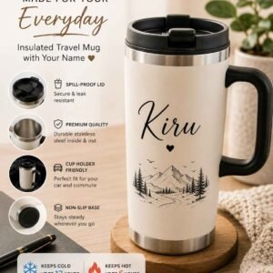 Insulated Travel Mug with Name
