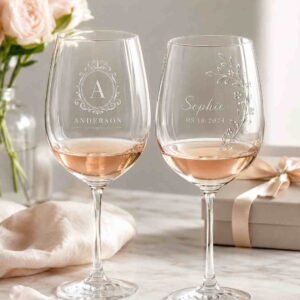 Engraved Wine Glass – Pair