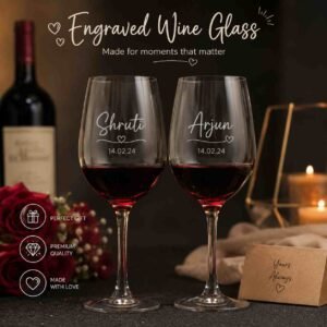 Engraved Wine Glass – Pair