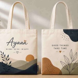 Printed Canvas Tote Bag