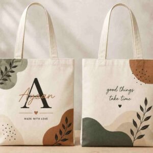 Printed Canvas Tote Bag
